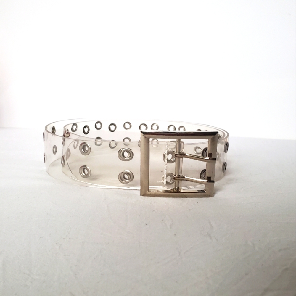 🌟 Clear Plastic Grommet Belt 🌟